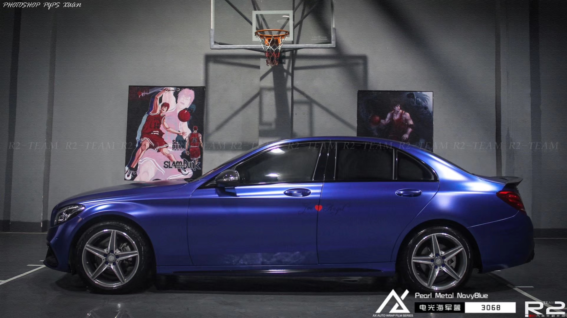 AX WRAP FILM PEARL METALLIC STORM BLUE - NGỌC TRAI ÁNH KIM MÀU XANH BÃO
